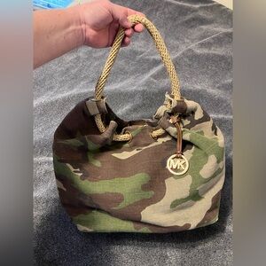 Michael Kors Marina Large Camouflage Camo Tote Handbag